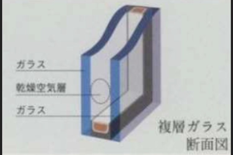 ザ・青葉通レジデンスの複層ガラス断面図